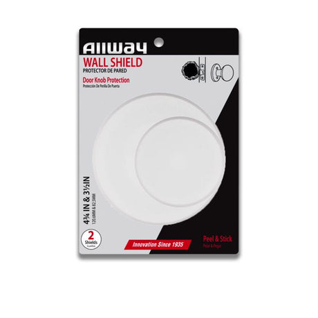 Allway 4-3/4 in. L Vinyl White Wall Shield Mounts to door and wall 4 3/4 in., Pack of 10