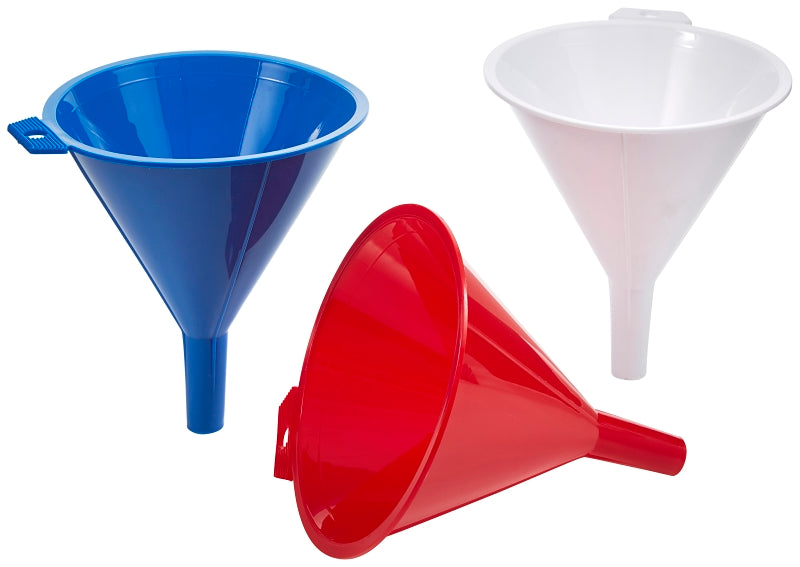 Arrow Plastic 12302 Funnel, 16 oz Capacity, Large Spout, Plastic, Pack of 6