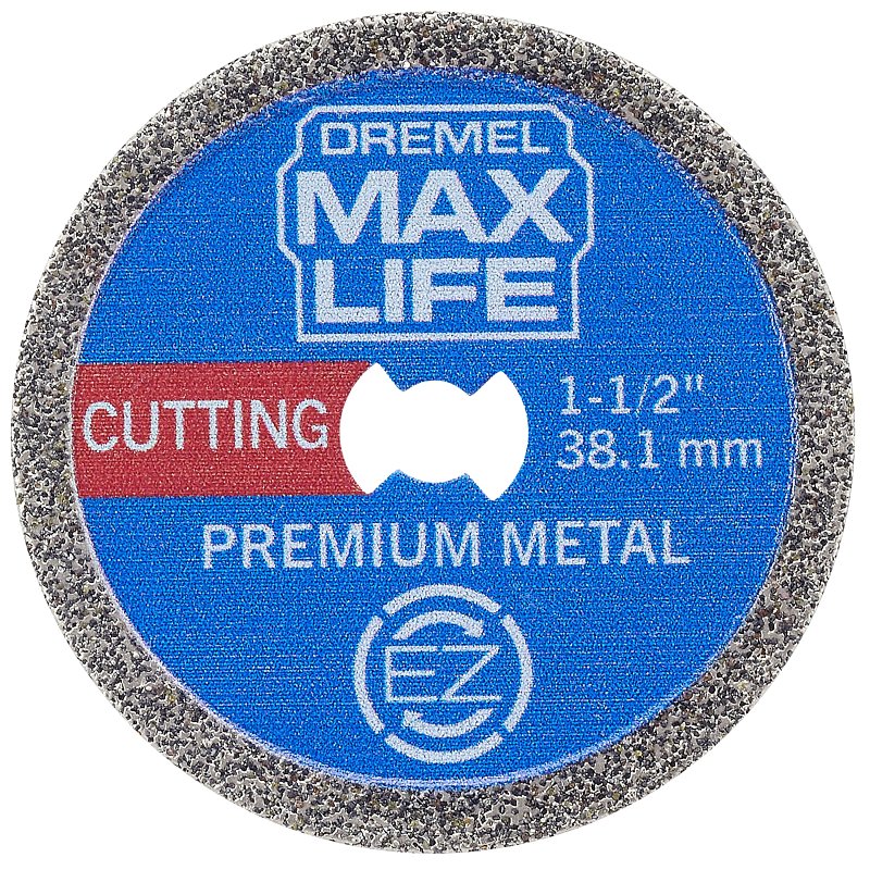 Dremel Max Life EZ506HP Cutting Wheel, 1-1/2 in Dia, 0.4 in Thick, Fiberglass Abrasive