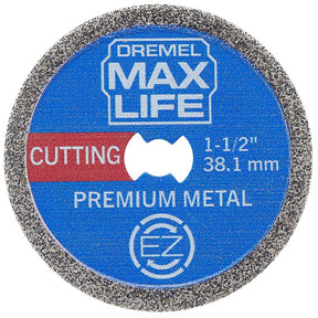 Dremel Max Life EZ506HP Cutting Wheel, 1-1/2 in Dia, 0.4 in Thick, Fiberglass Abrasive