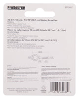 ProSource LR-217-PS Screw Eye, 4 mm Dia Wire, 5.1 mm Thread, 5/8 in L Thread, 1-9/16 in OAL, Steel, Zinc