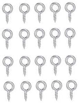 ProSource LR-236-PS Screw Eye, 2 mm Dia Wire, 2.5 mm Thread, 15/64 in L Thread, 5/8 in OAL, Steel, Zinc