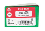 Hillman 3/4 in. Zinc-Plated Steel USS Nylon Lock Nut 20 pk