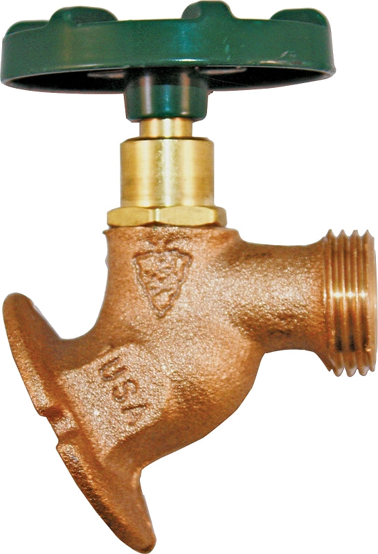 Arrowhead Brass 255 Series 255LF Sillcock, 1/2 x 3/4 in Connection, FIP x Male Hose Threaded, Solid Flange