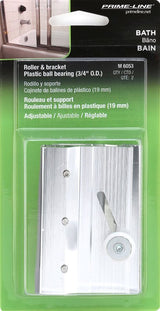 Prime-Line M 6053 Top Bracket Roller Assembly, Round, Chrome-Plated, For: Frameless Shower Doors