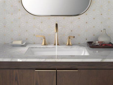 Delta Knoxville Series 35854LF-CZ Widespread Bathroom Faucet, 1.2 gpm, 2-Faucet Handle, 3-Faucet Hole, Metal