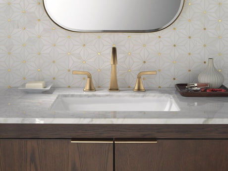 Delta Knoxville Series 35854LF-CZ Widespread Bathroom Faucet, 1.2 gpm, 2-Handle, 3-Faucet Hole, Metal
