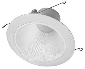 Eaton Lighting RLD6069301EWHR Baffle Trim, 6 in Dia Recessed Can, White