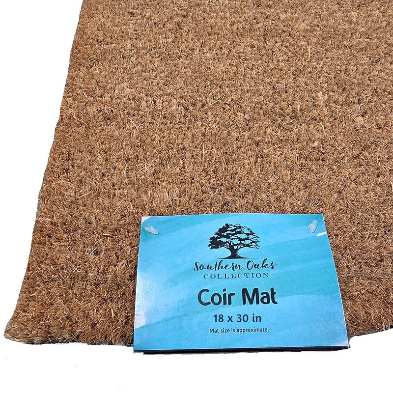 Fanmats 58771 Blank Door Mat, 30 in L, 18 in W, Natural Coir Surface, Tan