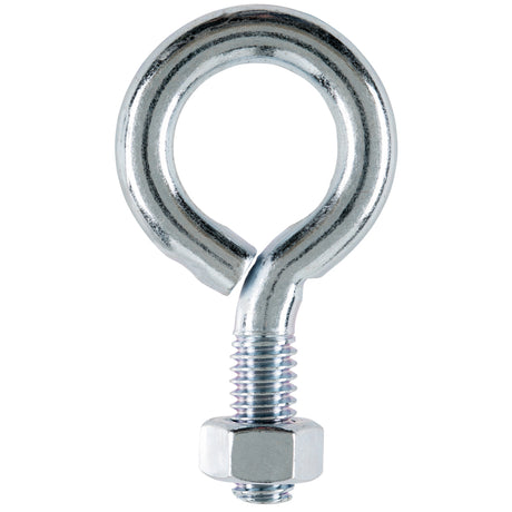 Hampton 5/16 in. X 2-1/4 in. L Zinc-Plated Steel Eyebolt Nut Included, Pack of 10