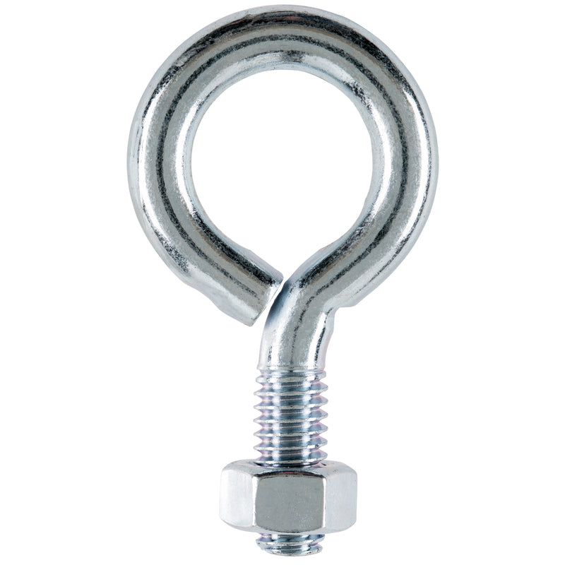Hampton 5/16 in. X 2-1/4 in. L Zinc-Plated Steel Eyebolt Nut Included, Pack of 10