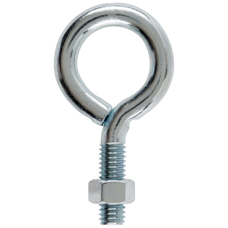 Hampton 3/8 in. X 3 in. L Zinc-Plated Steel Eyebolt Nut Included, Pack of 10