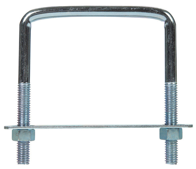 Hampton 3/8 in. X 3-3/4 in. W X 4 in. L Coarse Zinc-Plated Steel Lumber Size Square Bend U-Bolt, Pack of 5