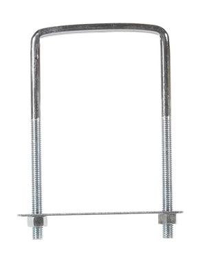Hampton 3-3/4 in. X 3-5/8 in. W X 6 in. L Coarse Zinc-Plated Steel Lumber Size Square Bend U-Bolt, Pack of 5
