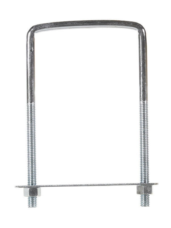 Hampton 3-3/4 in. X 3-5/8 in. W X 6 in. L Coarse Zinc-Plated Steel Lumber Size Square Bend U-Bolt, Pack of 5
