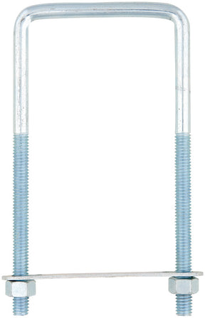 Hampton 3/8 in. X 3-5/8 in. W X 7 in. L Coarse Zinc-Plated Steel Lumber Size Square Bend U-Bolt, Pack of 5