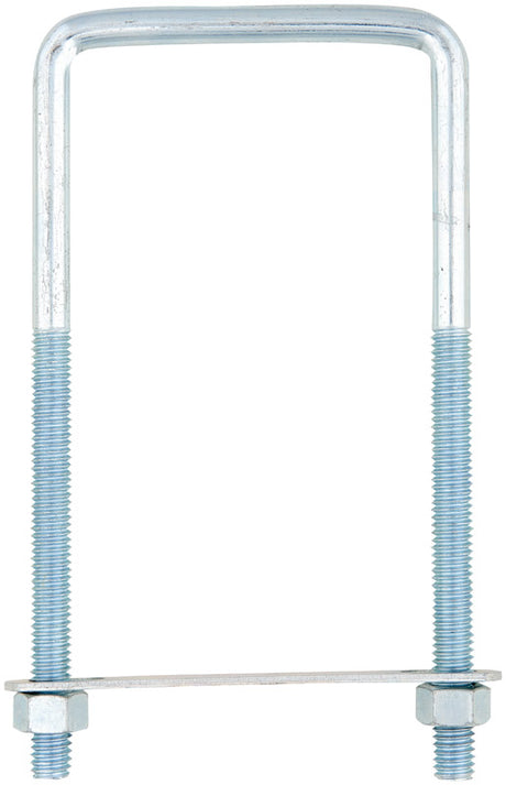 Hampton 3/8 in. X 3-5/8 in. W X 7 in. L Coarse Zinc-Plated Steel Lumber Size Square Bend U-Bolt, Pack of 5