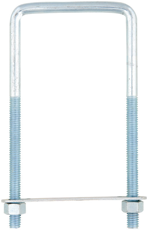 Hampton 3/8 in. X 3-5/8 in. W X 7 in. L Coarse Zinc-Plated Steel Lumber Size Square Bend U-Bolt, Pack of 5