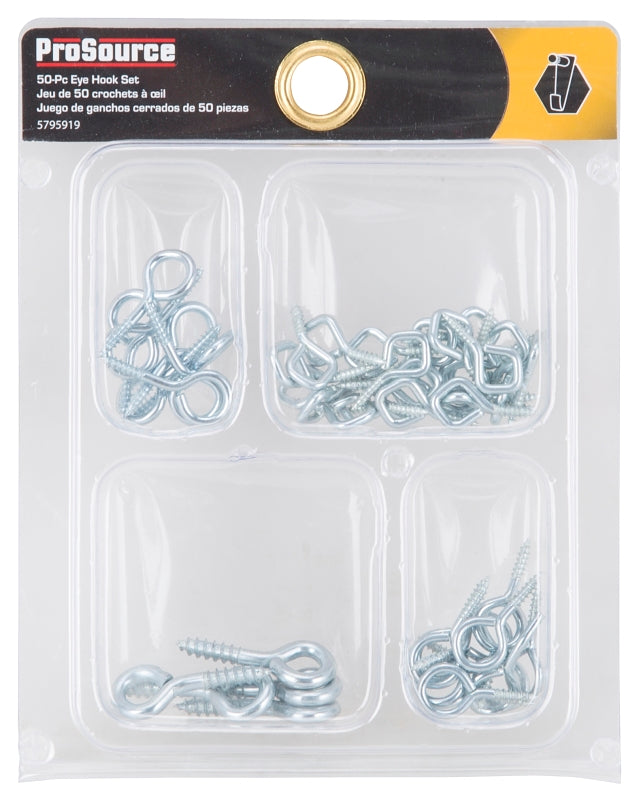 ProSource JL82112-3L Eye Hook Set, Steel, Zinc