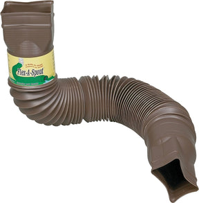 Amerimax Flex-A-Spout Series 85019 Downspout Extension, 22 to 55 in L Extended, PVC, Brown