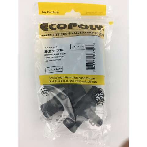 Flair-It Ecopoly 1 in. PEX Barb X 1 in. D PEX Plastic Reducing Tee