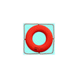 Jim-Buoy Closed Cell Foam U.S.C.G. Approved Life Ring With Rope Molded Into Core