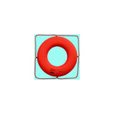 Jim-Buoy Closed Cell Foam U.S.C.G. Approved Life Ring With Rope Molded Into Core