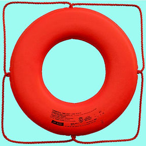 Jim-Buoy Closed Cell Foam U.S.C.G. Approved Life Ring With Rope Molded Into Core