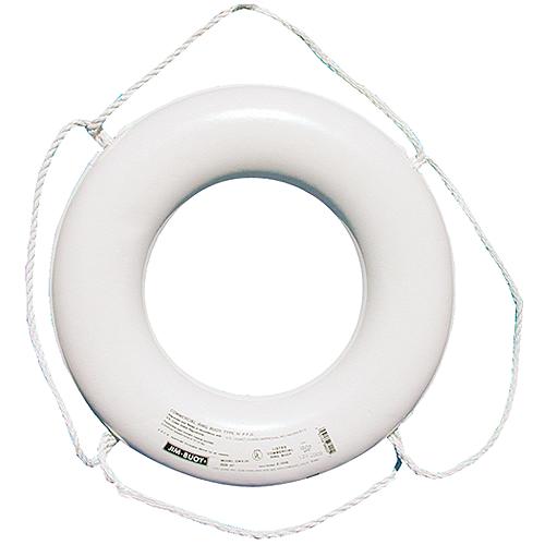 Jim-Buoy Closed Cell Foam U.S.C.G. Approved Life Ring With Rope Molded Into Core