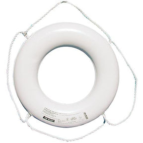 Jim-Buoy Closed Cell Foam U.S.C.G. Approved Life Ring With Rope Molded Into Core