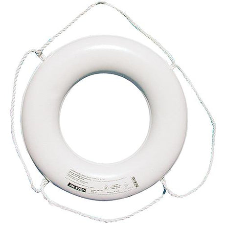 Jim-Buoy Closed Cell Foam U.S.C.G. Approved Life Ring With Rope Molded Into Core