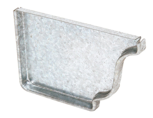 Amerimax 2.875 in. H X 0.5 in. W X 4 in. L Silver Galvanized Steel K Gutter End Cap, Pack of 15