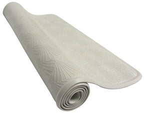 Zenna Home 77WW Bath Mat, 27-1/2 in L, 16 in W, Rubber, White