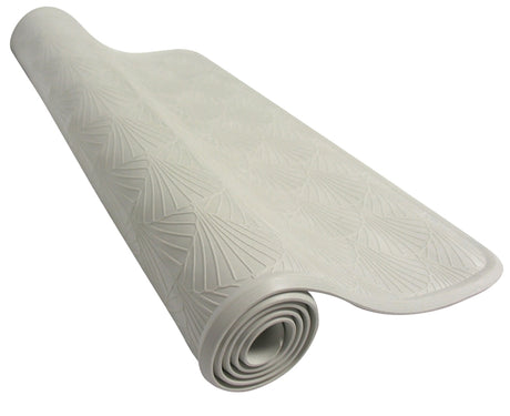 Zenna Home 77WW Bath Mat, 27-1/2 in L, 16 in W, Rubber, White