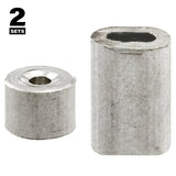 Prime-Line GD 12150 Cable Ferrule and Stop, 3/32 in Dia Dimensions, Aluminum