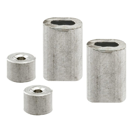 Prime-Line GD 12150 Cable Ferrule and Stop, 3/32 in Dia Dimensions, Aluminum