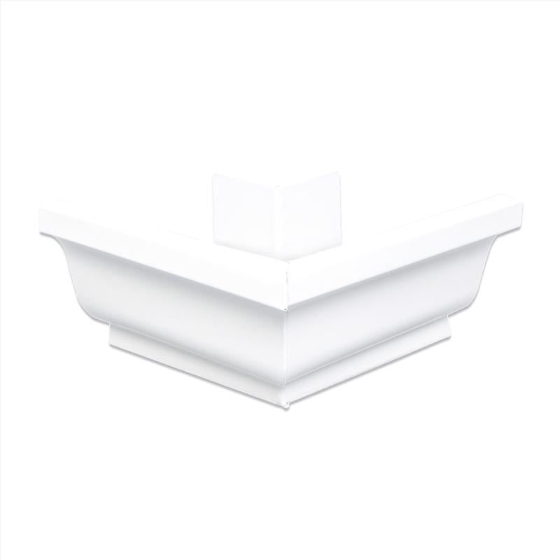 Amerimax 5 in. W X 7.25 in. L White Aluminum K Outside Miter, Pack of 16