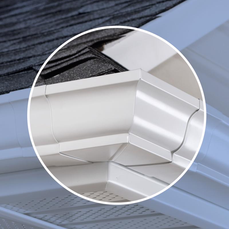 Amerimax 5 in. W X 7.25 in. L White Aluminum K Outside Miter, Pack of 16