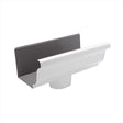 Amerimax 3.5 in. H X 5 in. W X 10 in. L White Aluminum K End w/Drop