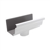 Amerimax 3.5 in. H X 5 in. W X 10 in. L White Aluminum K End w/Drop