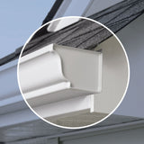 Amerimax 5 in. H X 3.5 in. W X 5 in. L White Aluminum K Right End Cap, Pack of 15