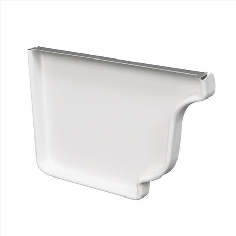 Amerimax 3.5 in. H X 5 in. W X 0.5 in. L White Aluminum K Left End Cap, Pack of 15