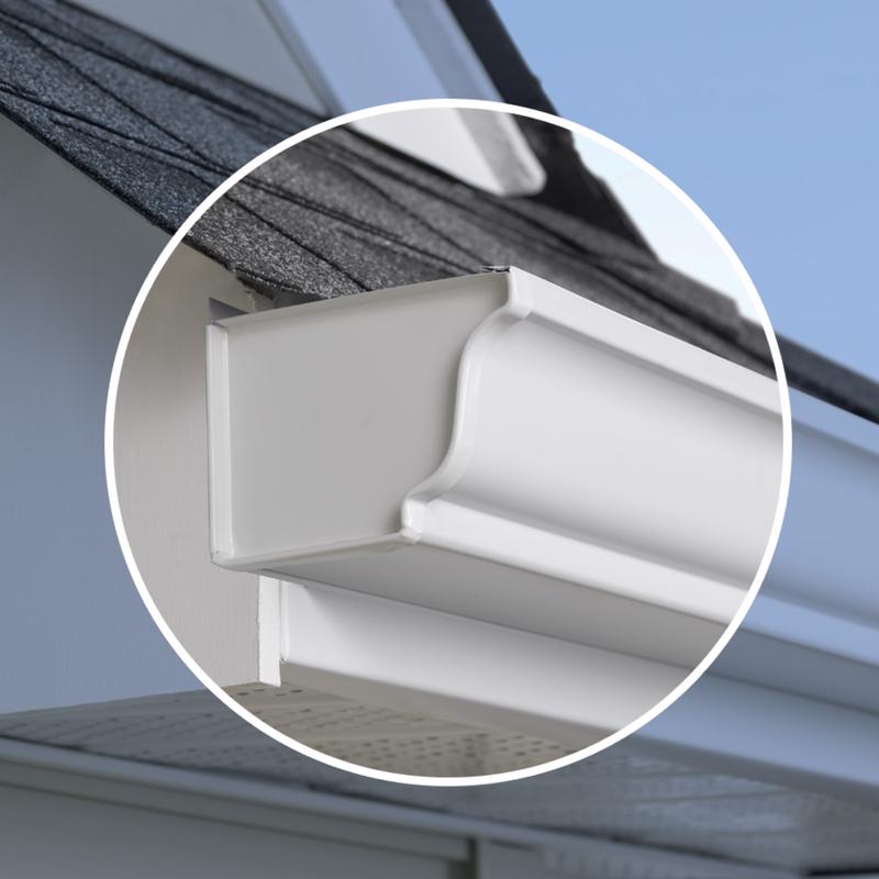 Amerimax 3.5 in. H X 5 in. W X 0.5 in. L White Aluminum K Left End Cap, Pack of 15