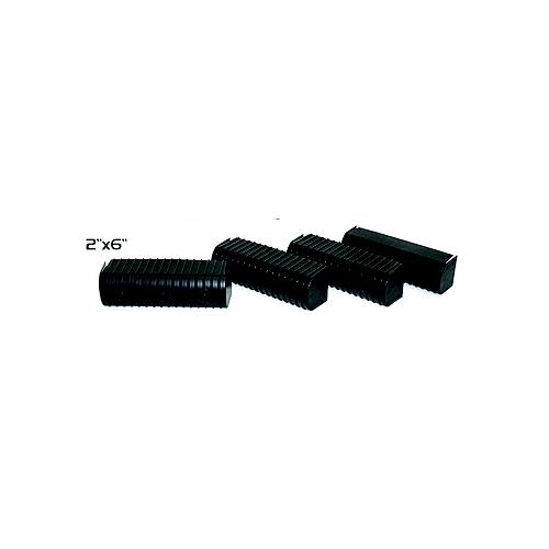 Caliber 23074BK Bunk Wrap 2" x 6" End Cap Only, Black, 24/pk