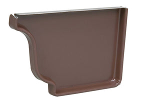 Amerimax 0.5 in. H X 3.5 in. W X 5 in. L Brown Aluminum K Right End Cap, Pack of 15