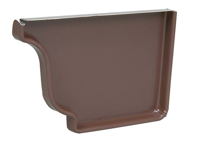 Amerimax 0.5 in. H X 3.5 in. W X 5 in. L Brown Aluminum K Right End Cap, Pack of 15