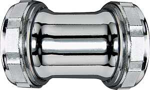 Plumb Pak PP169 Extension Pipe Coupling, 1-1/4 in, Slip-Joint, Brass, Chrome-Plated