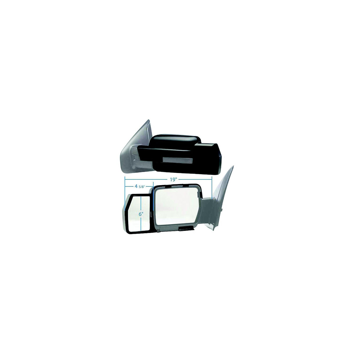 K-Source 81810 Snap-On Towing Mirrors, pr.