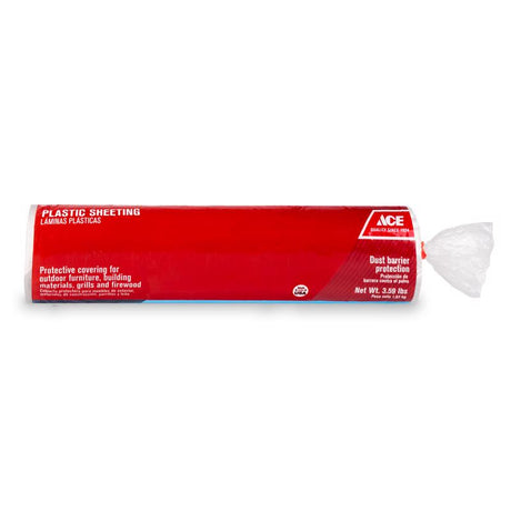 Ace Plastic Sheeting 3 mil X 10 ft. W X 25 ft. L Polyethylene Clear, Pack of 12
