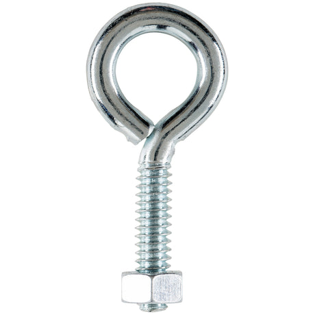Hampton 3/16 in. X 1-1/2 in. L Zinc-Plated Steel Eyebolt Nut Included, Pack of 10